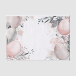 Papel De Seda Huevos de Pascua de la acuarela silenciosa con flo