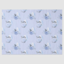 Huevos y flores azules en la descomposición azul