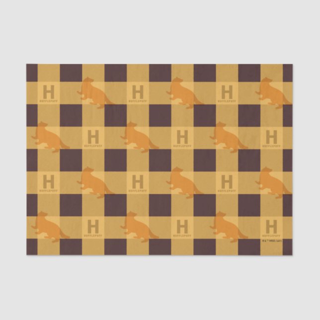 Papel De Seda HUFFLEPUFF™ Check Plaid Pattern (Anverso)