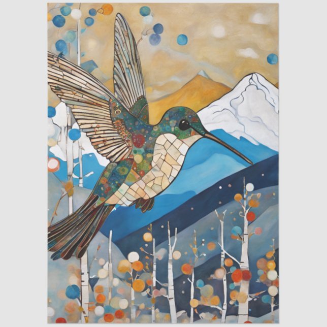 Papel De Seda Hummingbird Happy Decoupage (Anverso)