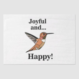 Papel De Seda Hummingbird Joyful Y Happy Bird Lover Cumpleaños