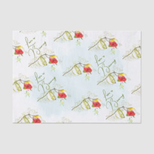 Papel De Seda Hummingbird Teacup Floral