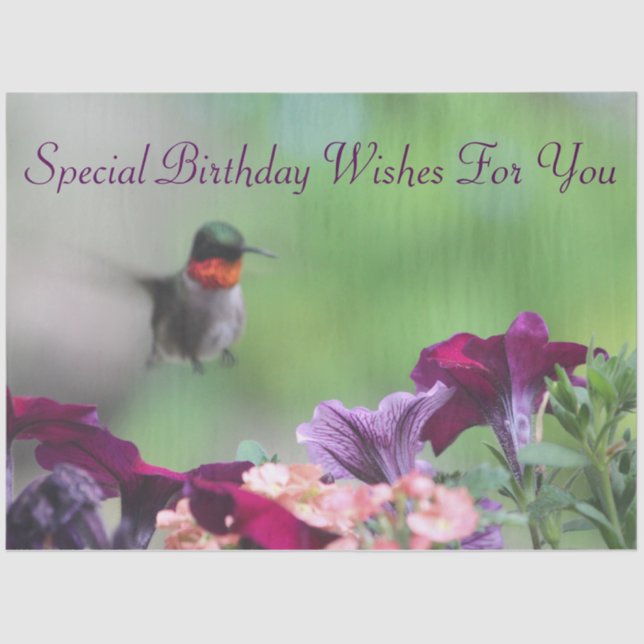 Papel De Seda Hummingbird Tissue Paper (Anverso)