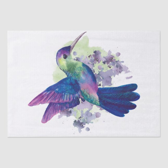 Papel De Seda Hummingbird Watercolor (Anverso)
