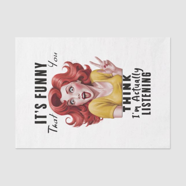 Papel De Seda Humor de sarcasmo femenino 7 (Anverso)