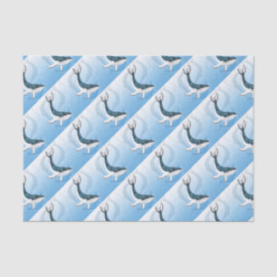 Papel De Seda Humpback Whats Tribal Blue Art