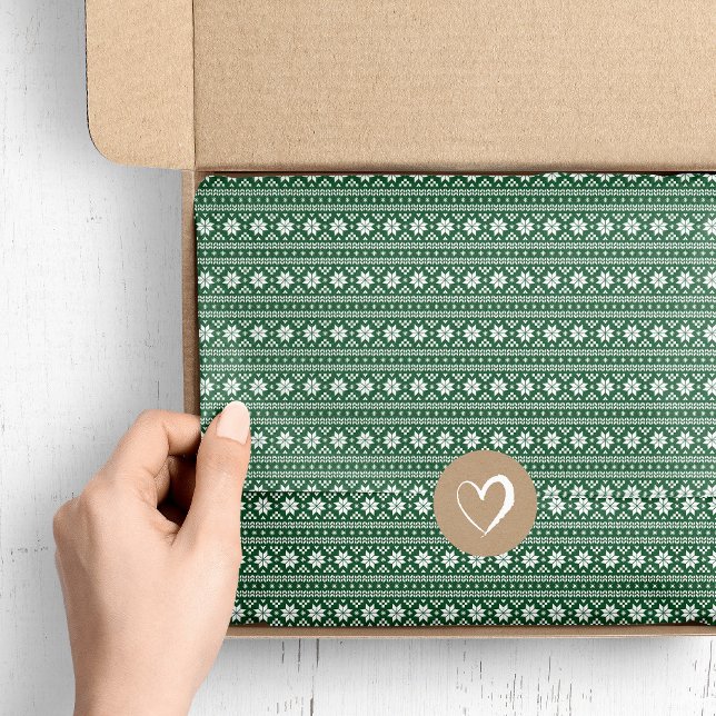 Papel De Seda Hunter Green Fair Isle Navidades Patrón de sudader (Subido por el creador)