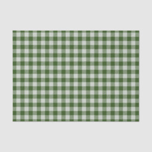 Papel De Seda Hunter Green Gingham Plaid Tissue Paper