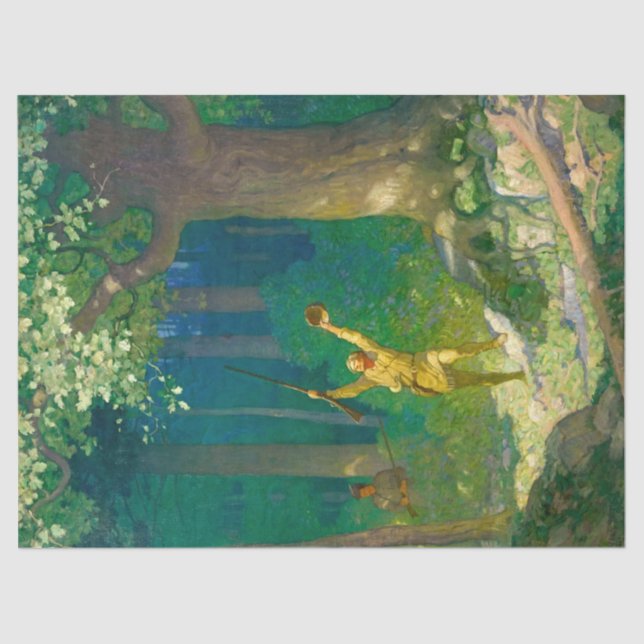 Papel De Seda Huntsman por Newell Convers Wyeth (Anverso)