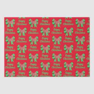 Papel De Seda Husky Navidades siberianos perro y vaca verde