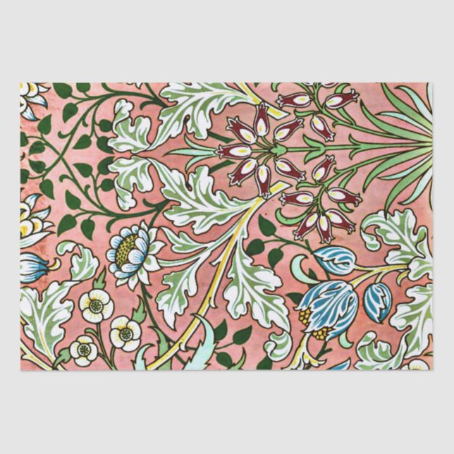 Papel De Seda Hyacinth, un patrón de William Morris (Anverso)
