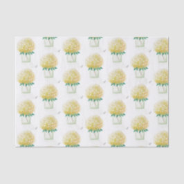 Papel De Seda Hydrangea amarilla