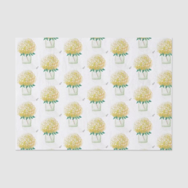 Papel De Seda Hydrangea amarilla (Anverso)