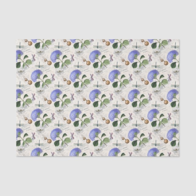 Papel De Seda Hydrangea Collage (Anverso)