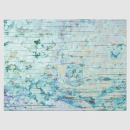 Papel De Seda Hydrangea Floral Verde azulado País Vintage Madera