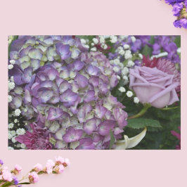 Papel De Seda Hydrangea Rosa Lilac Botánico Purple Floral
