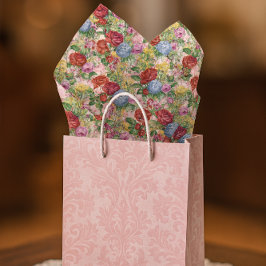 Papel De Seda Hydrangea Rosa Vintage Floral Arte Decoupage