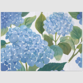Papel De Seda Hydrangeas Blue | Hermoso Jardín Floral