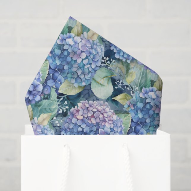 Papel De Seda Hydrangeas Tissue Paper (Bolsa de regalo)