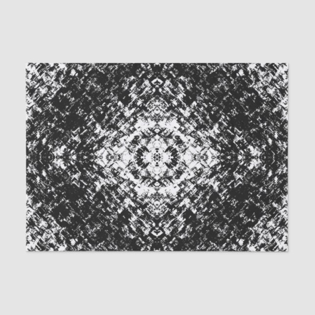 Papel De Seda Hypnotic Abstract Black And White Modern Art  (Anverso)