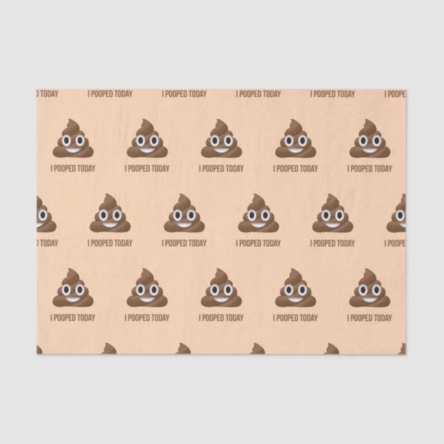 Papel De Seda I emoji hoy sonriente de Pooped Poo (Anverso)