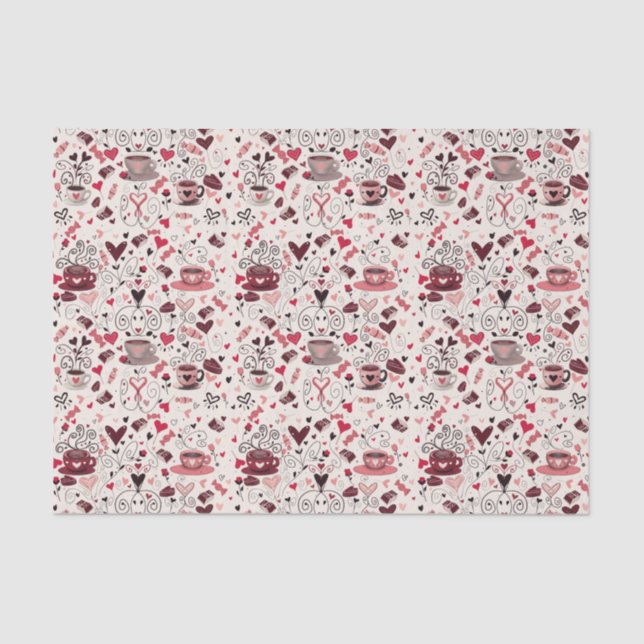 Papel De Seda I Heart Coffee (Anverso)