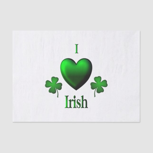 Papel De Seda I Heart Irish (Anverso)