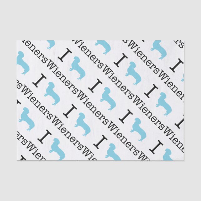Papel De Seda I Heart Wieners (Anverso)