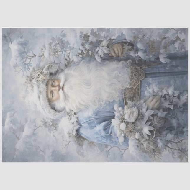 Papel De Seda Ice Blue Santa (Anverso)