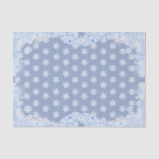 Papel De Seda Ice blue snowflake wrapping paper