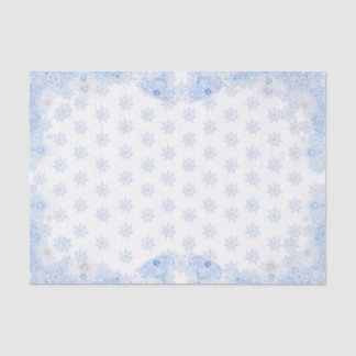 Papel De Seda Ice blue snowflake wrapping paper