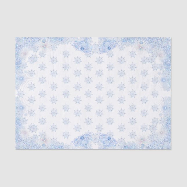 Papel De Seda Ice blue snowflake wrapping paper (Anverso)