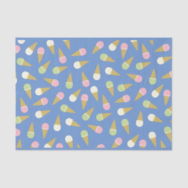 Papel De Seda Ice Cream Cone Cute Primer Fiesta de Cumpleaños (Anverso)