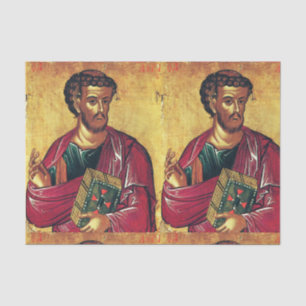 Papel De Seda icono ortodoxo de San Lucas el Evangelista