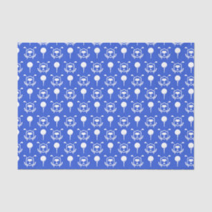 Papel De Seda Iconos de golf azules y blancos