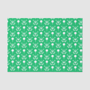 Papel De Seda Iconos de golf verdes y blancos