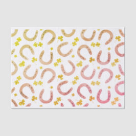 Papel De Seda Iconos de herradura y shamrock en el día de San Pa