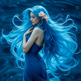 Papel De Seda Icy Blue Mermaid Decoupage Paper v2