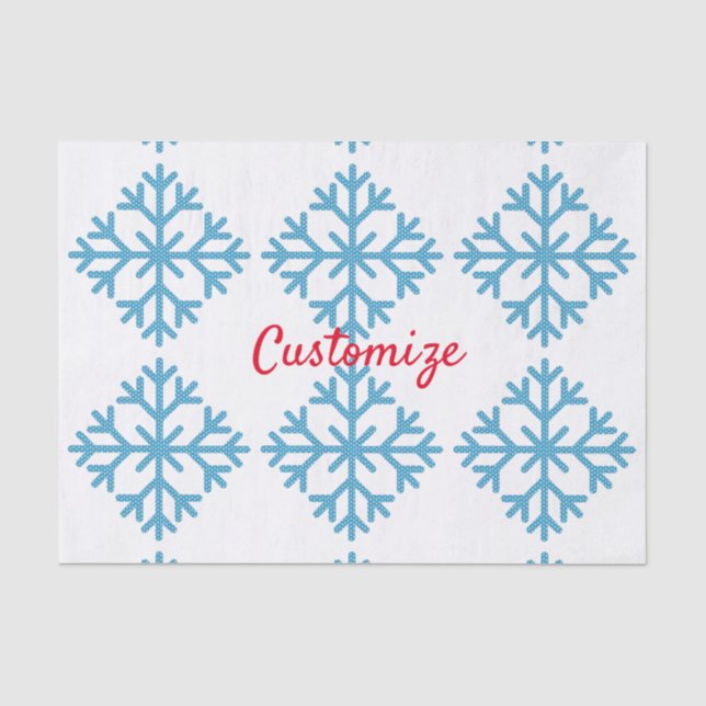 Papel De Seda Icy Blue Snowflake Thunder_Cove     (Anverso)