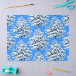 Papel De Seda Icy Tree Dreams Snowy Forest