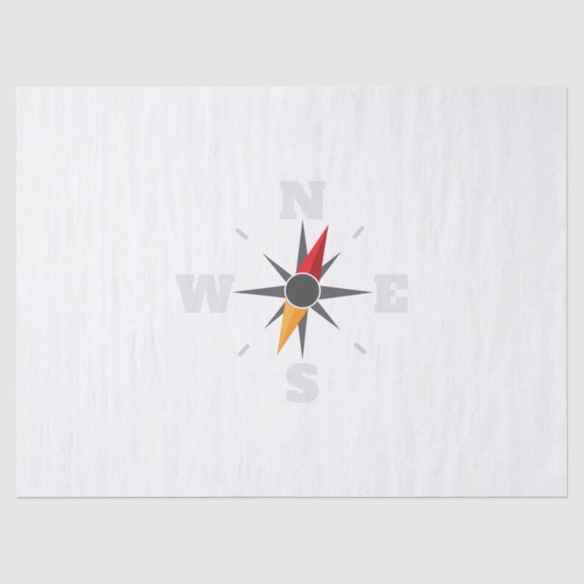 Papel De Seda Idea de regalo al aire libre de Arrow NESW Navigat (Anverso)