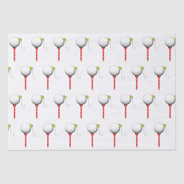 Papel De Seda Ideas de regalos de vacaciones de golf (Anverso)