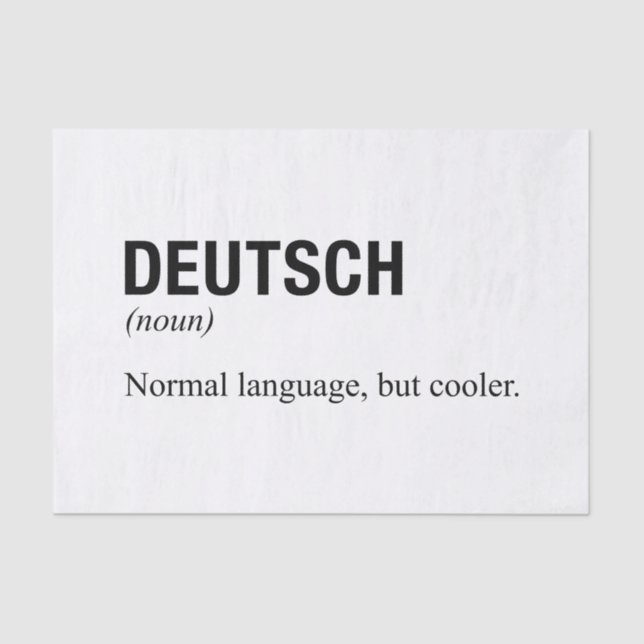 Papel De Seda Idioma ALEMÁN (Anverso)