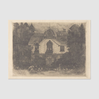 Papel De Seda Iglesia antigua de fantasía