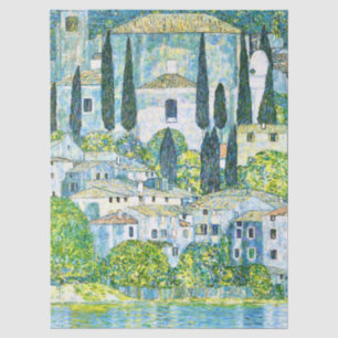 Papel De Seda Iglesia de Art Nouveau en Cassone, por Gustav Klim