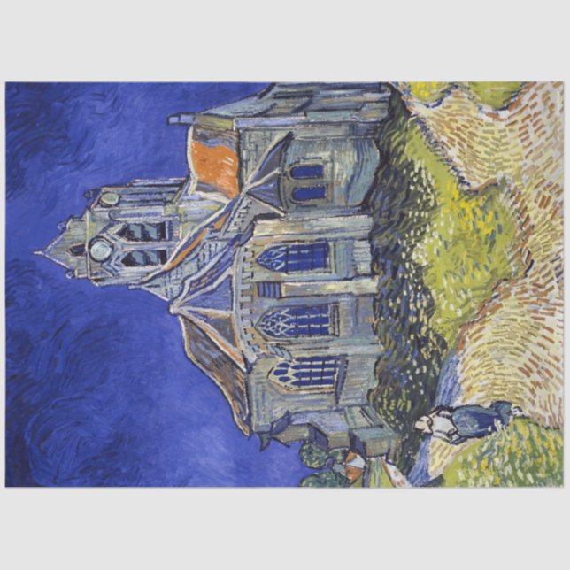 Papel De Seda Iglesia de Auvers, Van Gogh (Anverso)