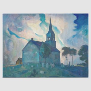 Papel De Seda Iglesia de Ridge por Newell Convers Wyeth