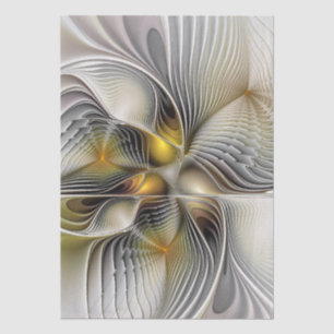 Papel De Seda Ilusión óptica abstracta fractal 3D con profundida
