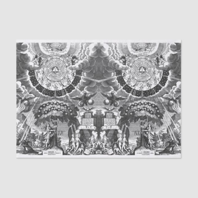 Papel De Seda Ilustracion Alquimia de época (Anverso)