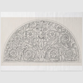 Papel De Seda Ilustracion antiguo desconchado de la época de la